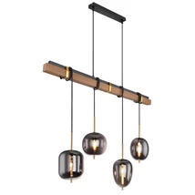 Globo BLACKY függesztékmatt fekete fém E14 4x 40W (nem tartozék) IP20 - 15345-4H