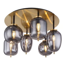 Globo BLACKY I mennyezet lámpamatt fém füstös üveg E14 6x 40W (nem tartozék) IP20 - 15345-6DMM