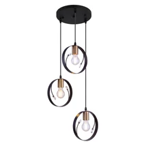 Globo VIGO függesztékfekete fém fekete fém E27 3x 60W (nem tartozék) IP20 - 15346-3