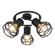 Globo CLASTRA spotlámpa matt fekete fém E27 IP20 - 15388-3
