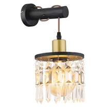 Globo COMMA fali lámpamatt sárgaréz üvegkristály E27 1x 40W (nem tartozék) IP20 - 15533W