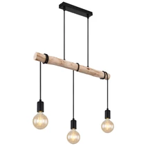 Globo GREGOR függesztékfekete fém fekete fém E27 3x 60W (nem tartozék) IP20 - 15539-3H