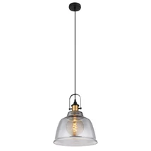 Globo DOROTHEA függesztékfekete fém üveg E27 1x 60W (nem tartozék) IP20 - 15558H1