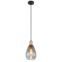 Globo FANNI függesztékmatt fekete fém füstös üveg E27 1x 40W (nem tartozék) IP20 - 15563H