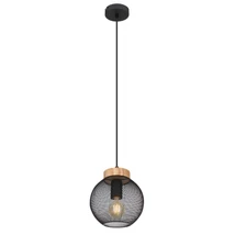 Globo PABLO függesztékmatt fekete fém matt fekete fémháló E27 1x 40W (nem tartozék) IP20 - 15663H