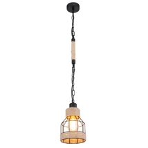 Globo HALIA függesztékmatt fekete fém barna E27 1x 60W (nem tartozék) IP20 - 15674H