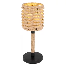 Globo HALIA asztali lámpamatt fekete fém barna kender E27 1x 40W (nem tartozék) IP20 - 15679T