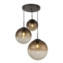Globo VARUS függesztékbarna fém borostyán üveg E27 3x 40W (nem tartozék) IP20 - 15865-3