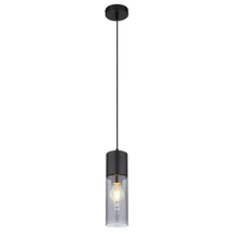 Globo ANNIKA függesztékmatt fekete fém füstös üveg E27 1x 25W (nem tartozék) IP20 - 21000HB