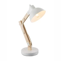 Globo TONGARIRO íróasztali lámpavilágos fa fehér fém E27 1x 40W (nem tartozék) IP20 - 21502