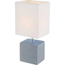 Globo GERI asztali lámpaszürke kerámia fehér szövet E14 1x 40W (nem tartozék) IP20 - 21676