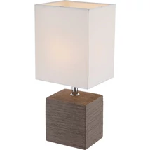 Globo GERI asztali lámpabarna kerámia fehér szövet E14 1x 40W (nem tartozék) IP20 - 21677