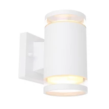 Globo ALCALA kültéri fali lámpamatt fehér alumínium áttetsző üveg GX53-LED 2x 11W (nem tartozék) IP44 - 32063-2W