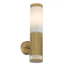 Globo JAICY kültéri fali lámpaimitált fa rozsdamentes acél opál műanyag E27-LED 1x 15W (nem tartozék) IP44 - 34070