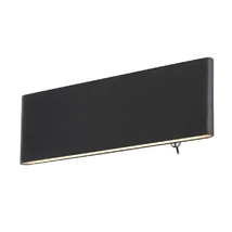 Globo SIEGFRIED fali lámpafekete alumínium opál akril LED 1x 8W 3000K (tartozék) IP20 - 41751-8B