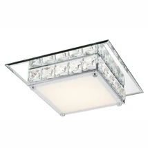 Globo MARGO mennyezet lámpakróm fém opál üveg LED 1x 12W 4000K (tartozék) IP20 - 49355