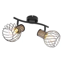 Globo LUISE spotlámpafekete fém fekete fém E27 2x 40W (nem tartozék) IP20 - 54012-2S