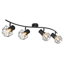 Globo PRISKA spotlámpafekete fém fekete fém E27 4x 40W (nem tartozék) IP20 - 54017-4