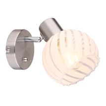 Globo WILLY spotlámpamatt nikkel fém áttetsző üveg E27 1x 40W (nem tartozék) IP20 - 54025-1