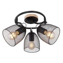 Globo JOSINA spotlámpabarna fa fekete fém E27 3x 60W (nem tartozék) IP20 - 54034-3