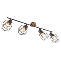 Globo WILLA spotlámpafekete fém fekete fém E27 4x 40W (nem tartozék) IP20 - 54037-4