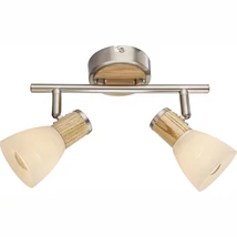 Globo GYLFI spotlámpamatt nikkel fém opál üveg E14 2x 40W (nem tartozék) IP20 - 54352-2