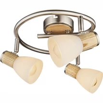 Globo GYLFI spotlámpamatt nikkel fém opál üveg E14 3x 40W (nem tartozék) IP20 - 54352-3