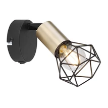 Globo XARA I spotlámpafekete fém fekete fém E14 1x 40W (nem tartozék) IP20 - 54802S-1AB
