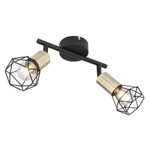 Globo XARA I spotlámpafekete fém fekete fém E14 2x 40W (nem tartozék) IP20 - 54802S-2AB