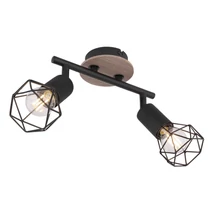 Globo XARA I spotlámpafekete fém fekete fém E14 2x 40W (nem tartozék) IP20 - 54802S-2H