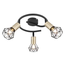 Globo XARA I spotlámpafekete fém fekete fém E14 3x 40W (nem tartozék) IP20 - 54802S-3AB