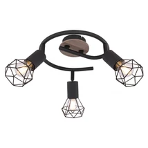 Globo XARA I spotlámpafekete fém fekete fém E14 3x 40W (nem tartozék) IP20 - 54802S-3H