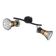 Globo PURRA spotlámpafekete fém fekete fémrúdak E14 2x 40W (nem tartozék) IP20 - 54814-2