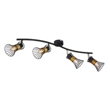 Globo PURRA spotlámpafekete fém fekete fémrúdak E14 4x 40W (nem tartozék) IP20 - 54814-4