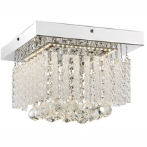 Globo MATHILDA mennyezet lámpakróm fém üveg rudak LED 1x 12W 4000K (tartozék) IP20 - 68396-12