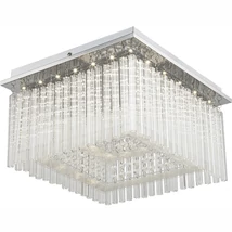 Globo VINCE mennyezet lámpakróm fém üveg rudak LED 1x 21W 4000K (tartozék) IP20 - 68567-21