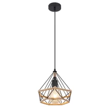 Globo ULLEU függesztékmatt fekete fém barna E27 1x 40W (nem tartozék) IP20 - 69029H2