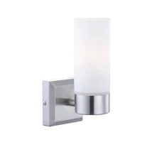 Globo SPACE fürdőszobai fali lámpamatt nikkel fém opál üveg E14 1x 40W (nem tartozék) IP44 - 7815