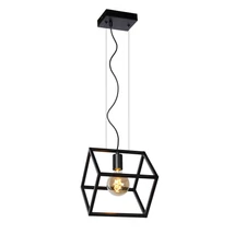 Lucide FABIAN függeszték modern stílus fém fekete szögletes forma E27 IP20 - 00425/01/30