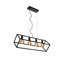 Lucide FABIAN függeszték modern stílus fém fekete szögletes forma E27 IP20 - 00425/04/30