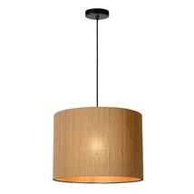 Lucide MAGIUS függeszték skandináv stílus rattan világos fa fekete kerek forma E27 IP20 - 03429/42/30