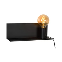 Lucide SEBO fali lámpa modern stílus fém fekete szögletes forma E27 IP20 - 06218/01/30