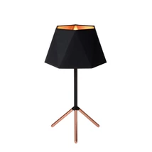 Lucide ALEGRO asztali lámpa modern stílus fém fekete vörösréz hexagon forma E14 IP20 - 06517/01/30