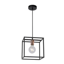 Lucide ARTHUR függeszték modern stílus fém fekete vörösréz szögletes forma E27 IP20 - 08424/01/30
