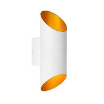 Lucide QUIRIJN fali lámpa modern stílus fém fehér matt arany-sárgaréz henger forma G9 IP20 - 09233/01/31