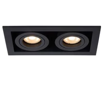Lucide CHIMNEY beépíthető lámpa modern stílus alumínium fekete szögletes forma GU10 IP20 - 09926/02/30