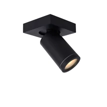 Lucide TAYLOR fürdőszobai mennyezeti spotlámpa modern stílus alumínium fekete henger forma GU10-LED IP44 - 09930/05/30