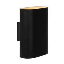 Lucide OVALIS fali lámpa modern stílus fém fekete ovális forma E14 IP20 - 12219/02/30