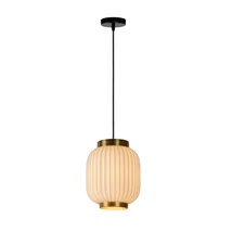 Lucide GOSSE függeszték retró stílus porcelán fehér E27 IP20 - 13435/01/31