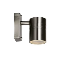 Lucide ARNE-LED kültéri fali lámpa modern stílus acél szatén króm kerek forma GU10-LED IP44 - 14867/05/12